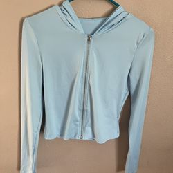 Zip up hoodie crop top