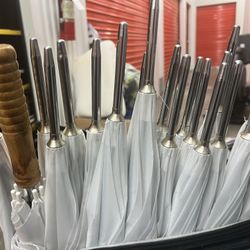 40 Plain White Umbrellas!