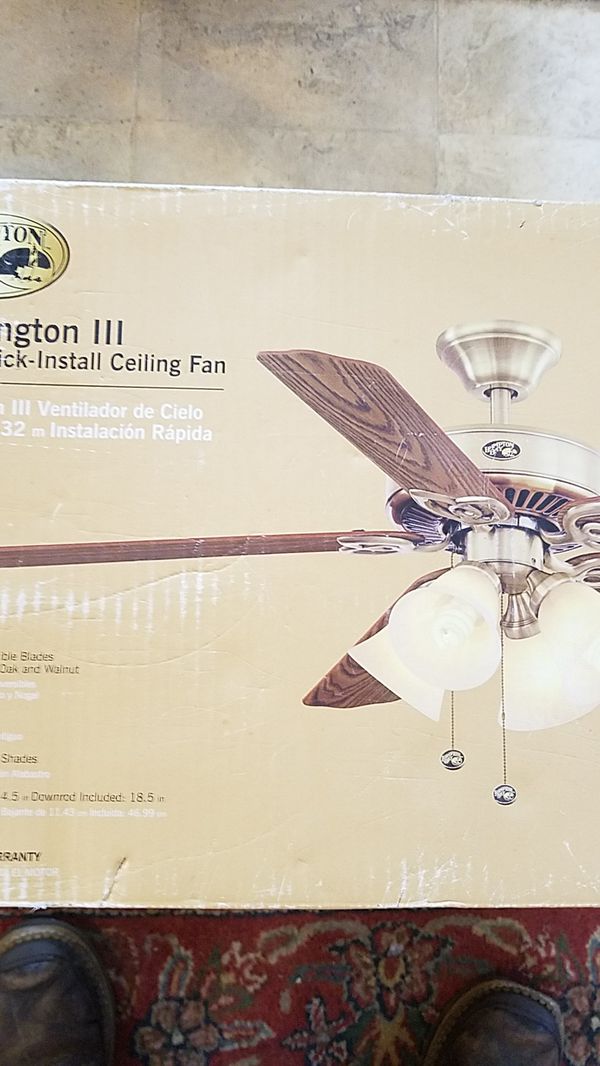 New Hampton Bay 52 Inch Ceiling Fan 45 Dollars For Sale In