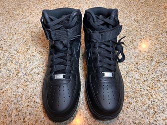 Nike Air Force 1 High Top Triple Black Size US 8