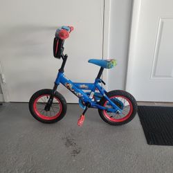 Kids Bike With Training Wheels And Helmet