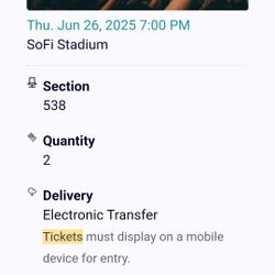 The Weekend Concert  June #26 -2 Tickets 