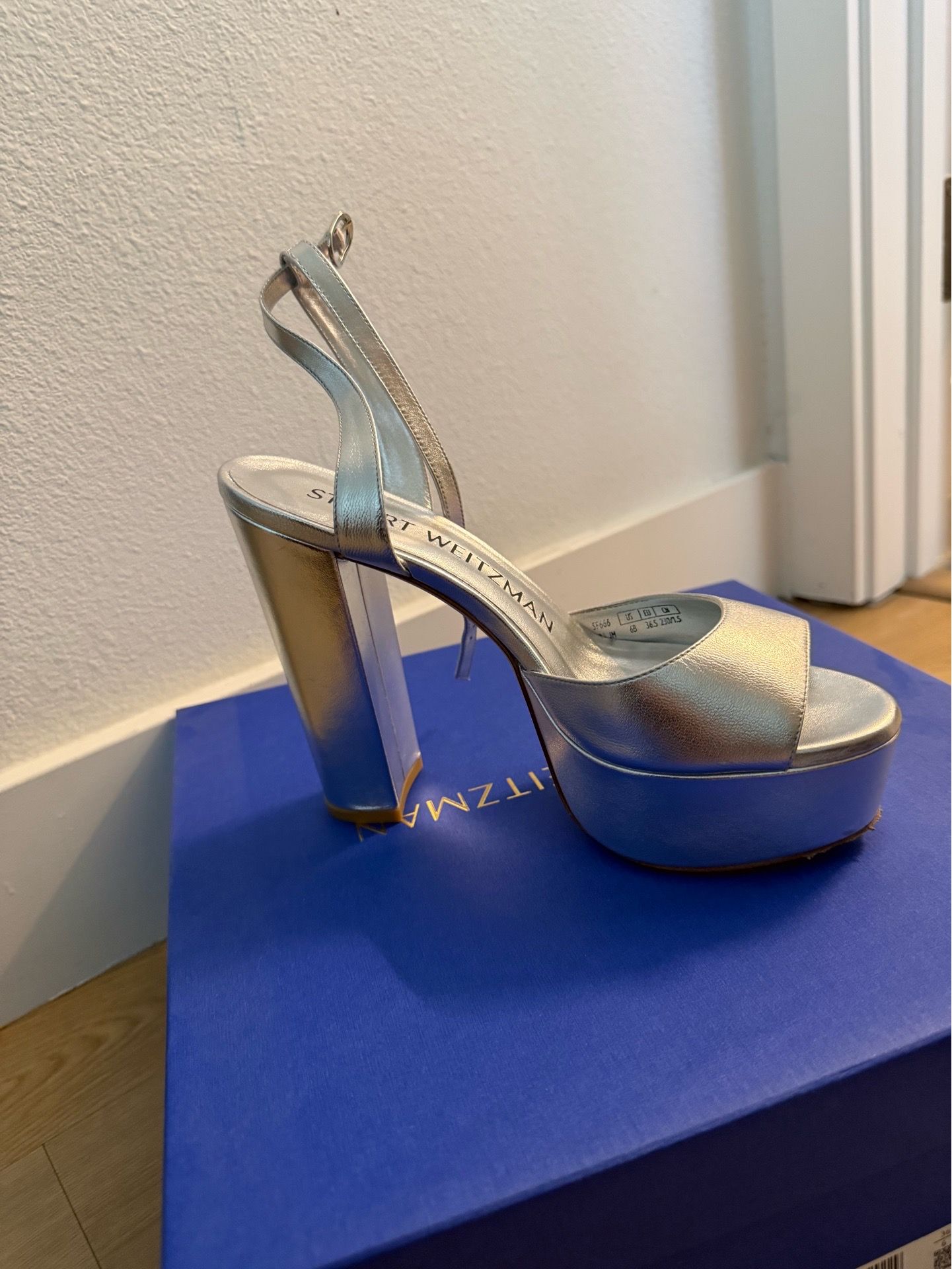 Stuart Weitzman Silver platform sandals
