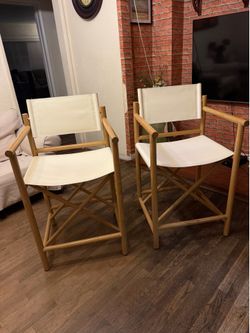 Crate & Barrel “Mast Leather Director’s Chair”