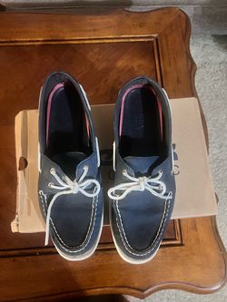 Sperry Navy Blue Leather Boat Shoes 9.5 M 11W