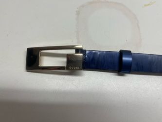 Gucci Blue Leather Women's Belt 75cm