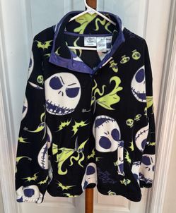 NEW TAGS Disney Nightmare Before Christmas Jack Fleece Pullover Sweatshirt size M just $10