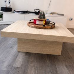 Modern Travertine Coffee Table – $100
