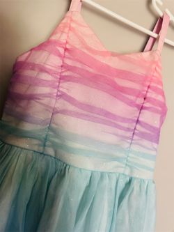 Girl Dress Mermaid Color Ombré Dress Size 8