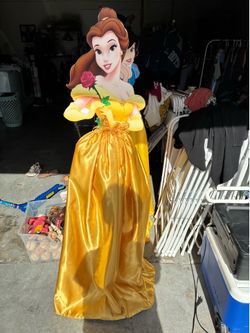 Disney Princess Belle Life-Size Party Display w/ Fabric Dress