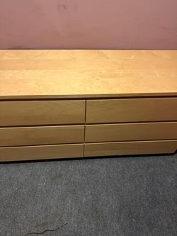 IKEA 6-Drawer Double Dresser Light Wood