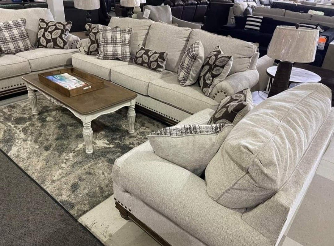 Harleson Wheat 2Piece Sofa and Loveseat Set by Ashley for Sale in