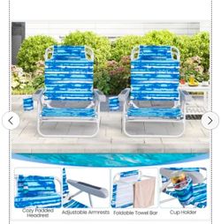 2 pack foldable beach chairs