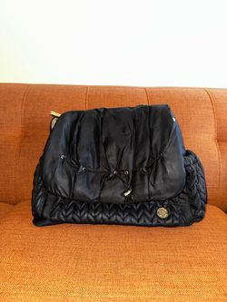 Black Quilted Puffer Diaper Bag