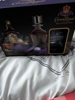 4 piece crown royal glass set