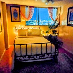 Gently Used Queen Bed And Area Rug