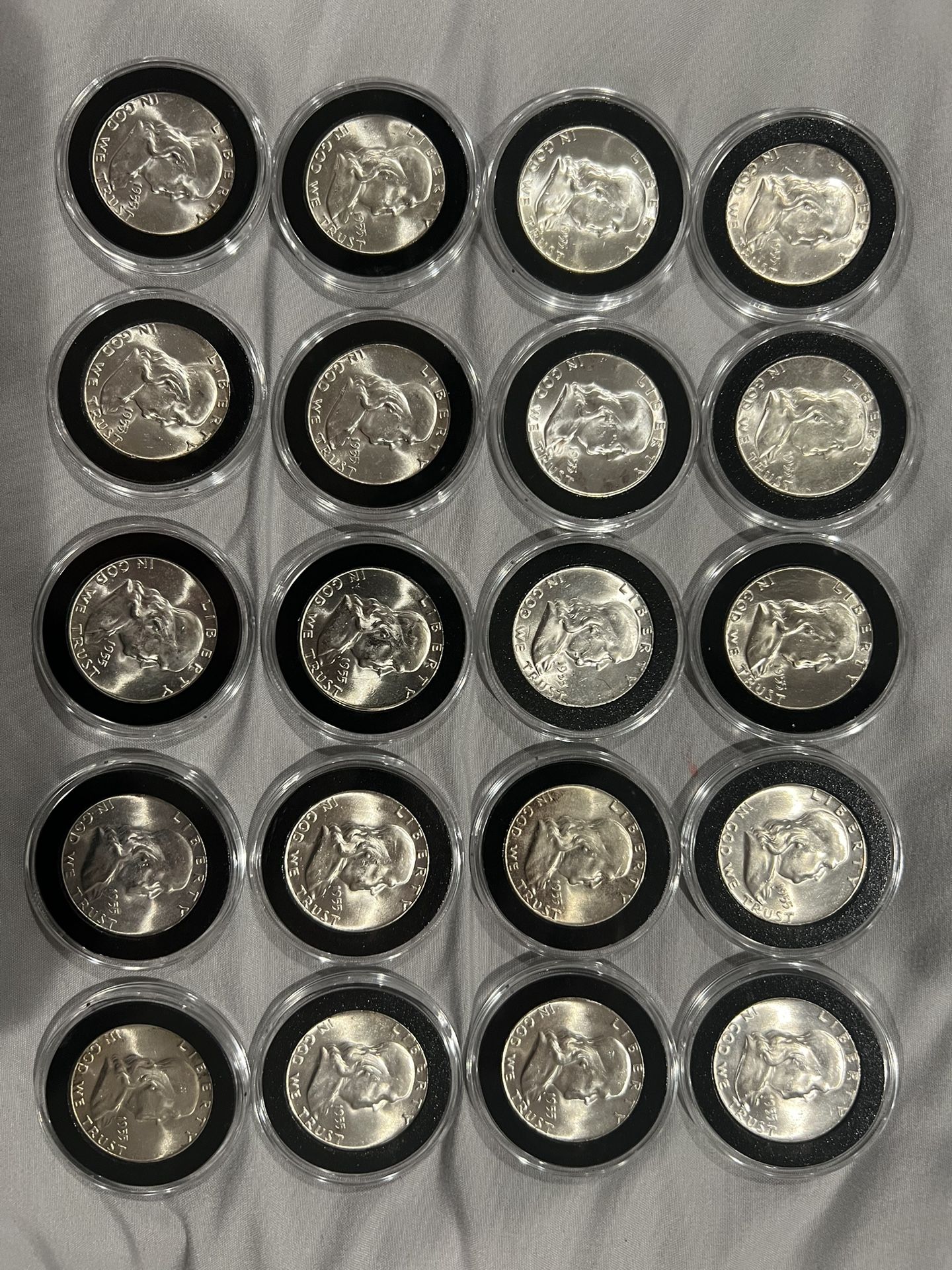 1955 Franklin Half Dollar Proof Roll