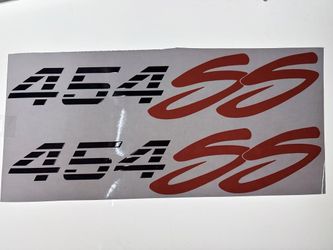 Pair 2pcs Chevrolet 454 SS Truck Bed UV Sticker