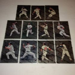 Lot Of 11 Old Perfect 1996 Leaf Steel Baseball Cards - Cal Ripken, Jr  Roger Clemems