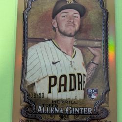 Jackson Merrill Topps Alan And Ginter Ltd. # Gold Refractor