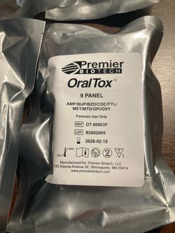 10 premier bio tech 9 panel oral toxicology tests