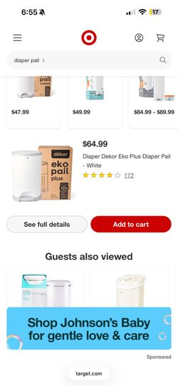 Diaper Dekor Eko Plus Diaper Pail