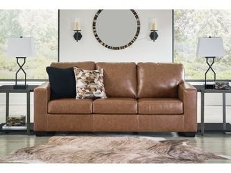 Bolsena Caramel Leather Sofa