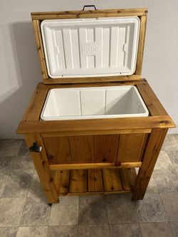 Custom Built Real Wood Igloo Cooler Box
