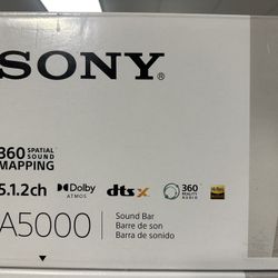 Sony HT-A5000 Dolby Atmos Smart Soundbar works with Alexa and Google Assistant, Chromecast built-in, AirPlay2, Bluetooth - Black