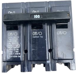 Eaton Cutler-Hammer BR3100 3 Pole 100 Amp Type BR Circuit Breaker