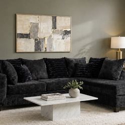 New 🛋️ Luxury Black Sectional Sofa – Modern, Spacious & Ultra Comfortable ⭐️$0 Down Financing ⭐️