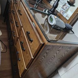 Wood Dresser with mirror