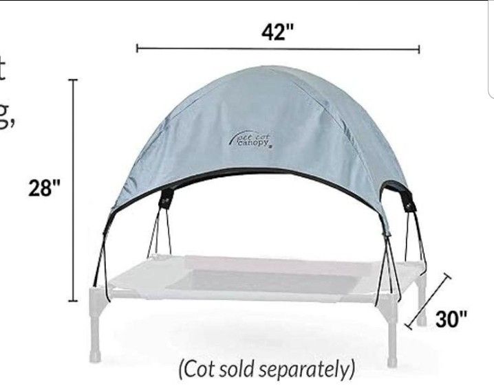 Outdoor Elevated Dog Cot Canopy,