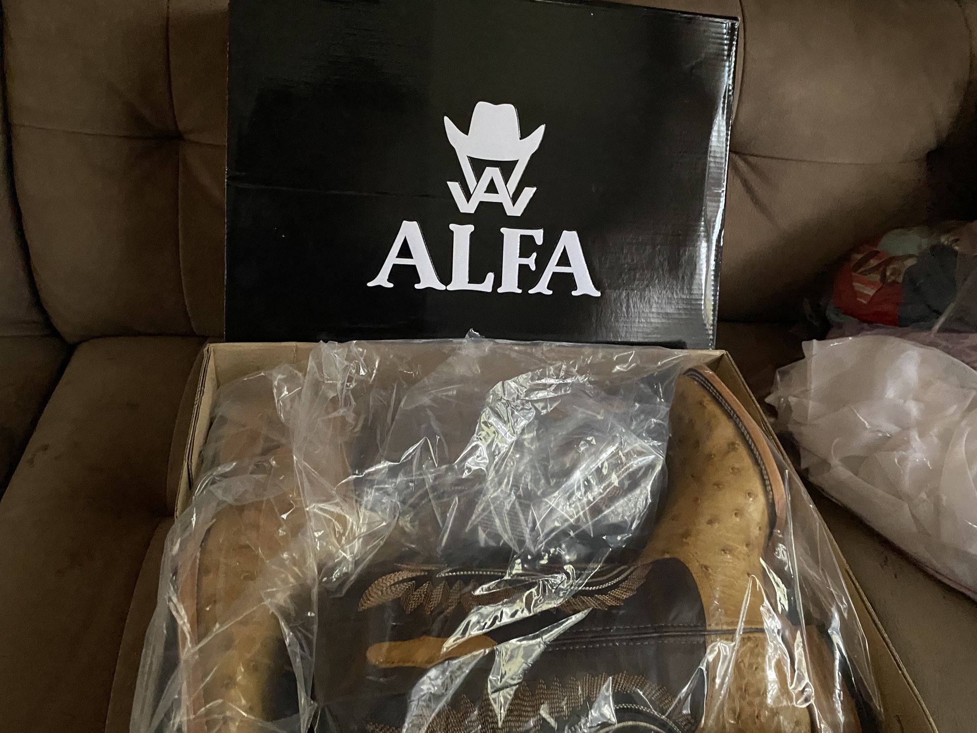 Genuine Full Quill Ostrich Boots