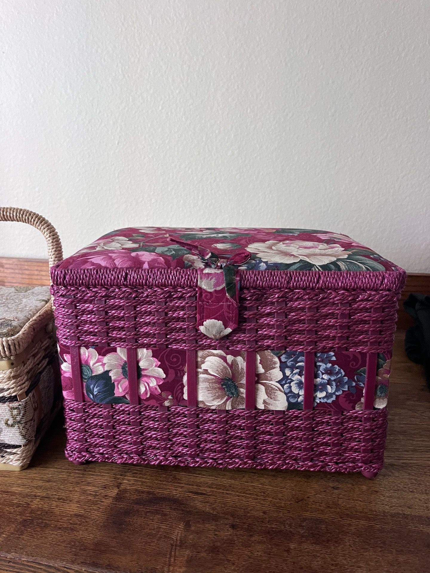 Vintage Sewing Storage Basket