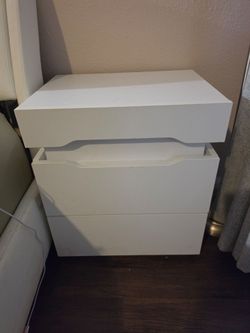 White 3-Drawer Nightstand (Set of 2)