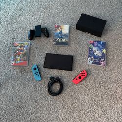 Nintendo Switch Oled Blue and Red