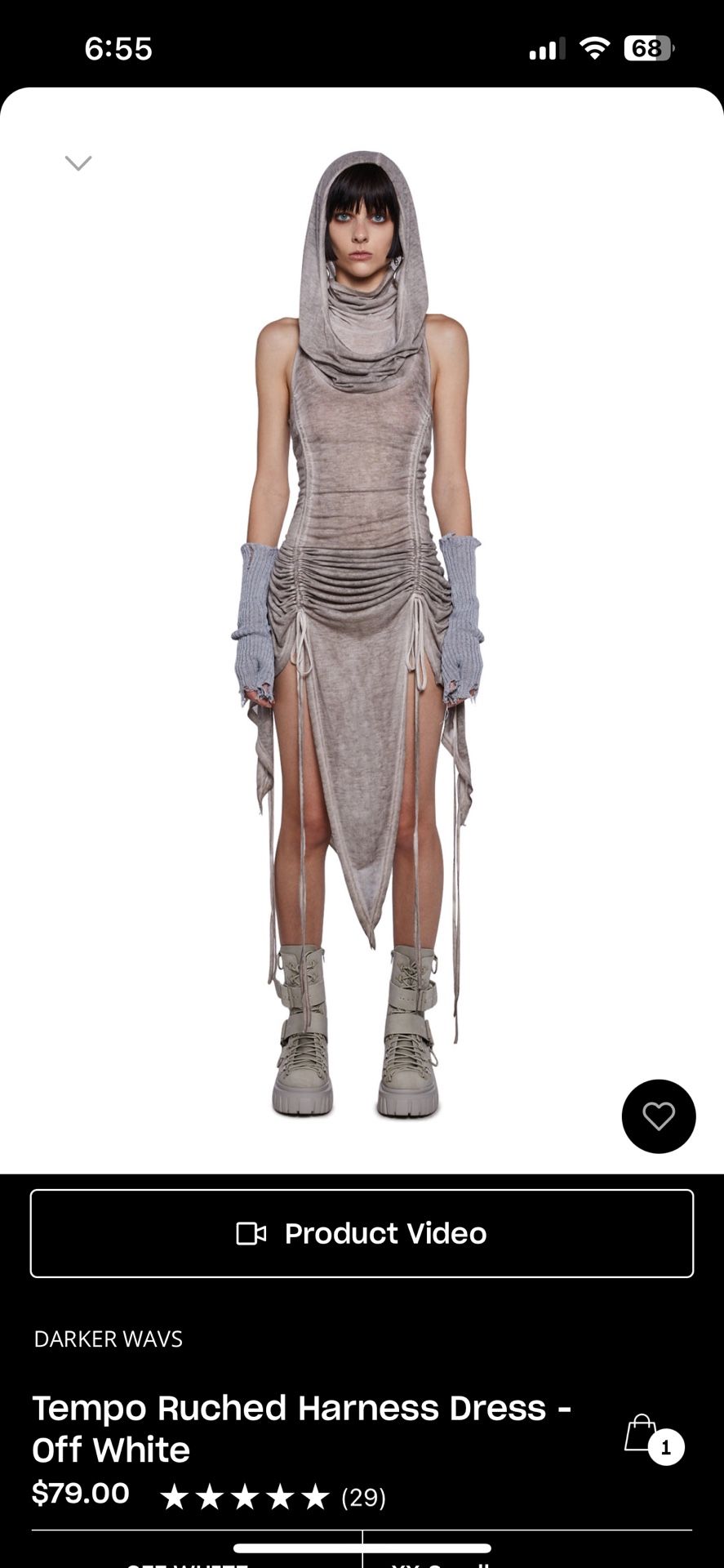 Dolls kill Darker Wavs Hooded Dress