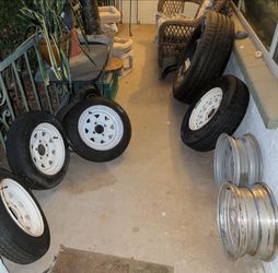 Trailer Tires USED and NEW on and off wheels 12", 18"