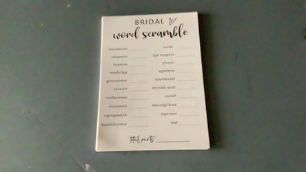 Bridal word Scramble game