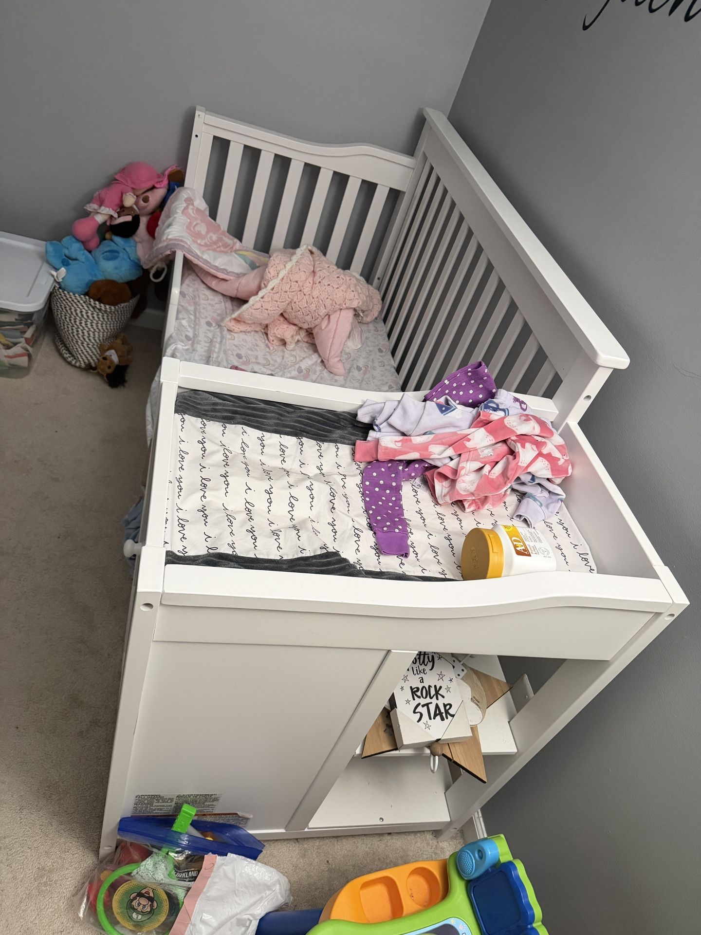 Kids Bed Set And Crib Combo