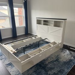 For Sale Bed Frame, Night Stands , Lights And Dresser