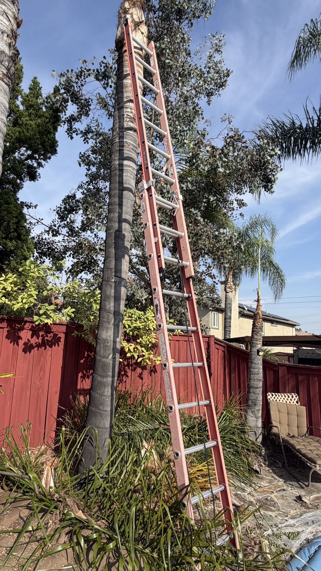 20 Foot fiberglass Werner Extended Ladder 300lbs