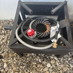 Propane Burner With Stock Pot Set And Propane Tank