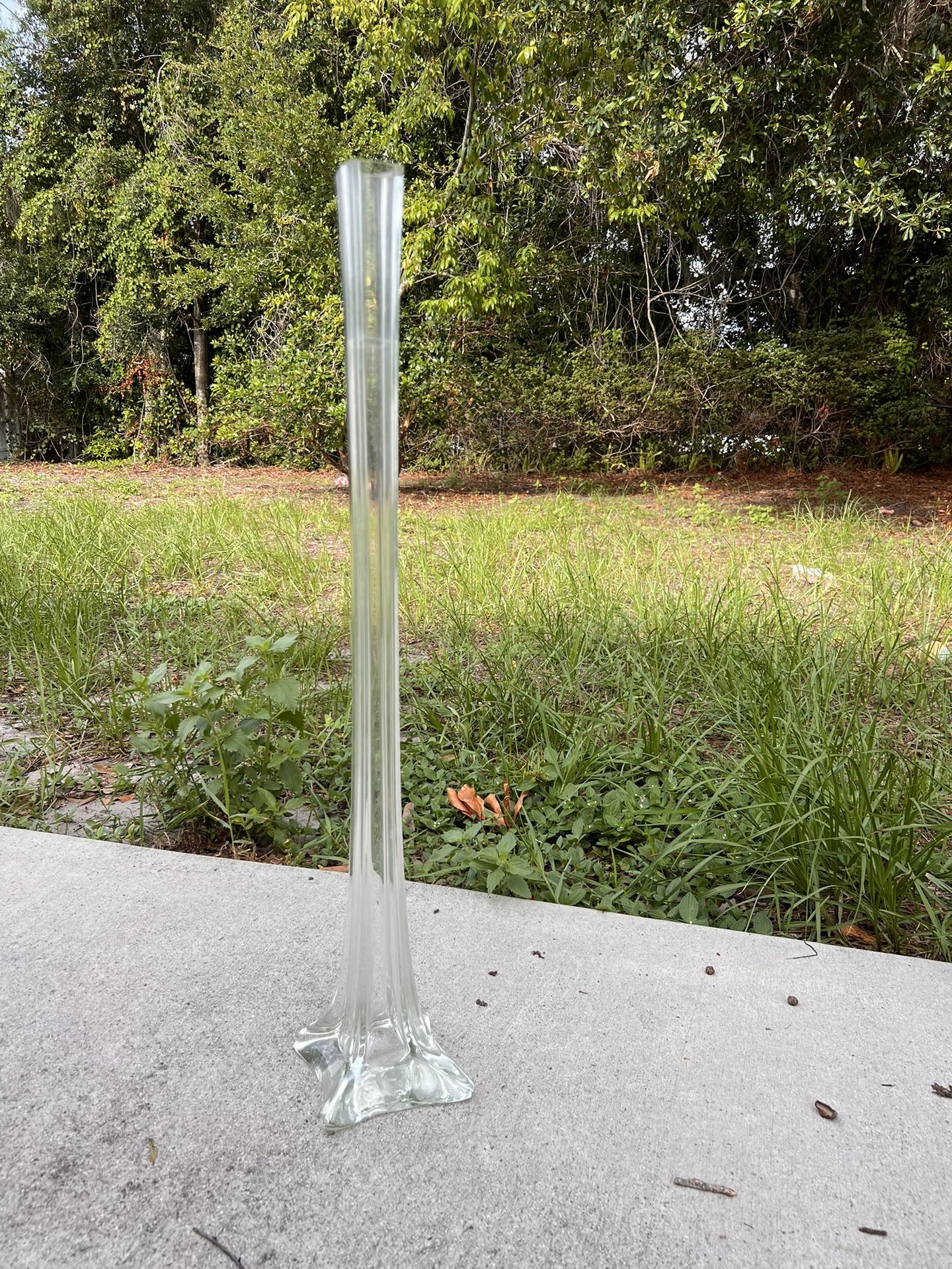 Glass Long Stem Flower Vase 