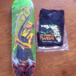 Rare Strangelove SIGNED skateboard 91 Powell Peralta Spoof Mike Frazier w SHIRT!
