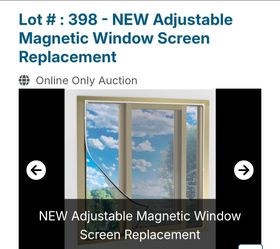 NEW Adjustable Magnetic Window Screen Replacement