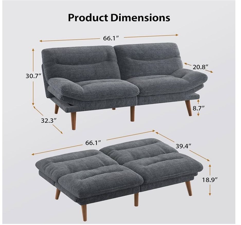 Futon With Cover An Cushion Pads