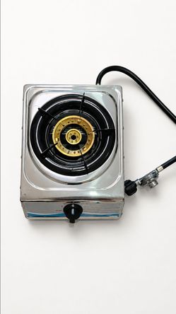 Portable Single Burner LPG Propane Gas Stove w/ Hose & Regulator