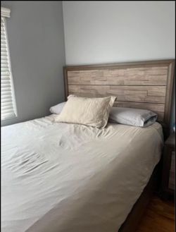 Queen Bed Frame with 2 Mattress Set